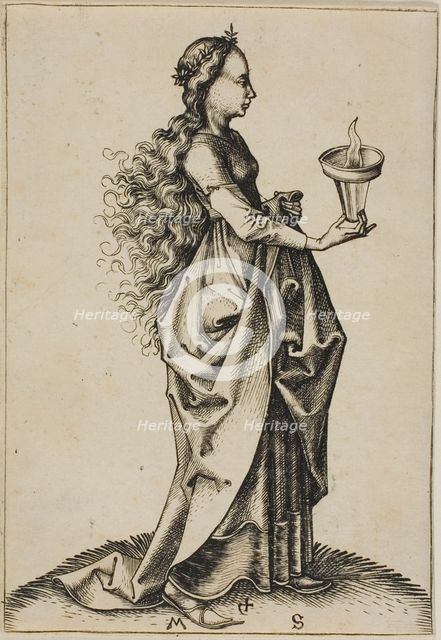 The Fifth Wise Virgin, n.d. Creator: Martin Schongauer.