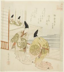 The Filial Son of Kamakura from the Collection of Stone and Sand (Kamakura koshi, Shase..., c. 1821. Creator: Gakutei