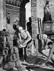 The final interior decoration and sealing of Tutankhamun's tomb, Egypt, 1325 BC (1933-1934)