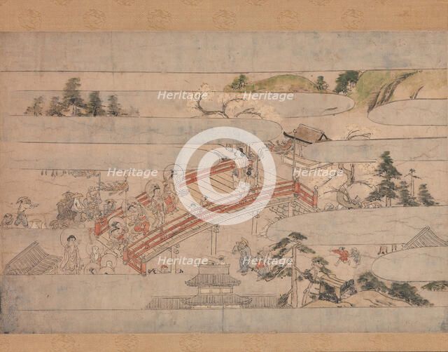 The Final Scene from A Long Tale for an Autumn Night (Aki no yonaga monogatari), ca. 1400. Creator: Unknown.