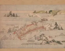 The Final Scene from A Long Tale for an Autumn Night (Aki no yonaga monogatari), ca. 1400. Creator: Unknown