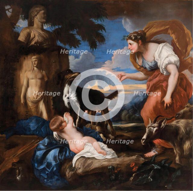 The Finding of Cyrus. Creator: Castiglione, Giovanni Benedetto (1610-1665).