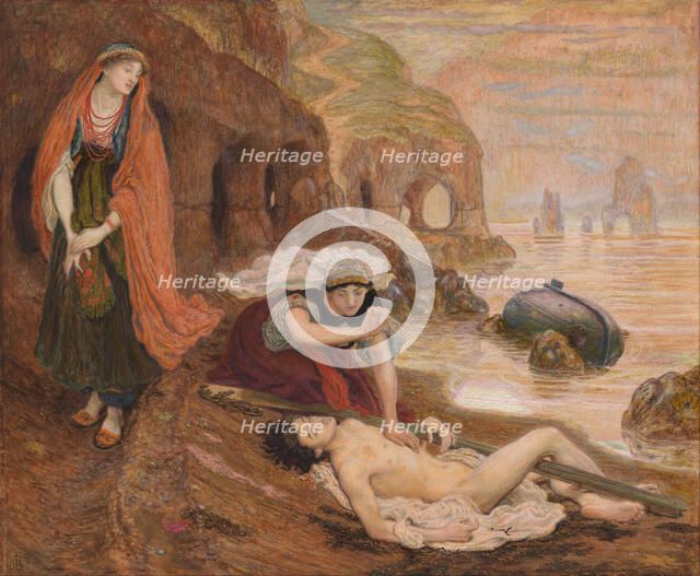 The finding of Don Juan by Haidée, 1869-1870. Artist: Brown, Ford Madox (1821-1893)