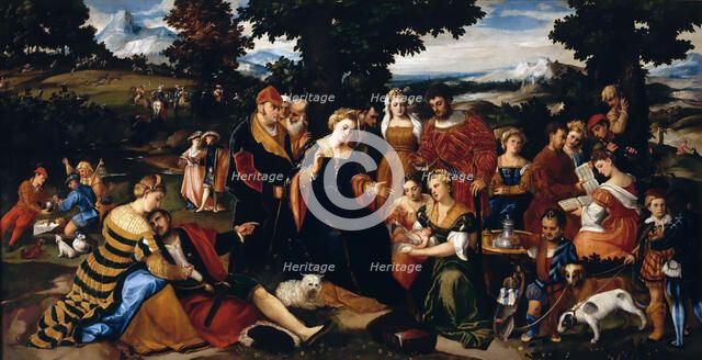 The Finding of Moses, 1540-1545. Creator: Veronese (de' Pitati), Bonifacio (1487-1553).