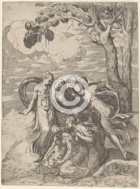 The Finding of Moses, 1540s. Creator: Battista del Moro.