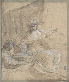 The Finding of Moses, 17th century. Creator: Anon