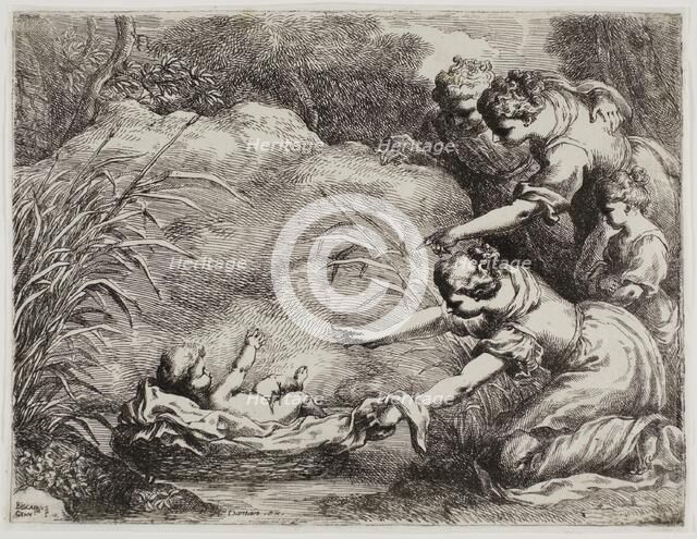 The Finding of Moses, c. 1655. Creator: Bartolomeo Biscaino.