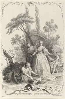 The Finding of Moses, c. 1745. Creator: Joseph Wagner