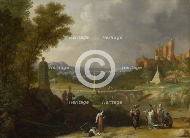 The Finding of the Infant Moses by Pharaoh's Daughter, 1636. Artist: Breenbergh, Bartholomeus (1598-1657)