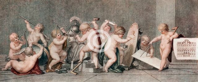 'The Fine Arts', 18th century (1910).Artist: Marino Bovi