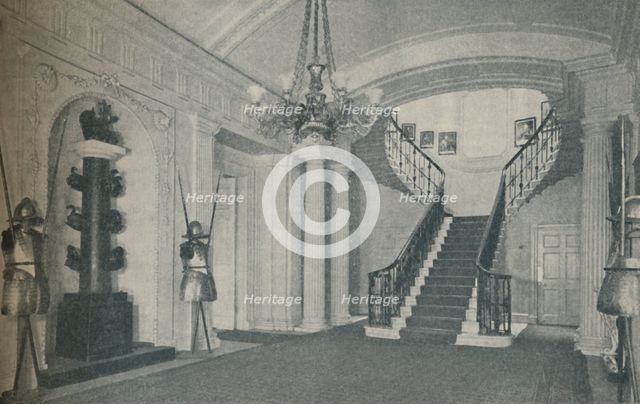 'The fine Staircase Hall in the First Lord's residence at the Admiralty', 1937. Artist: Unknown.
