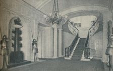 The fine Staircase Hall in the First Lord's residence at the Admiralty 1937