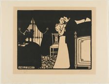 The Fine Pin, plate three from Intimacies, 1898. Creator: Félix Vallotton