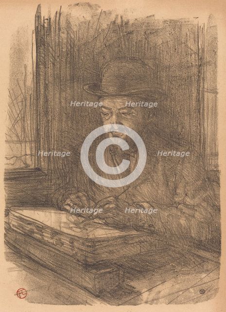 The Fine Printmaker Adolphe Albert (Le bon graveur - Adolphe Albert), 1898. Creator: Henri de Toulouse-Lautrec.