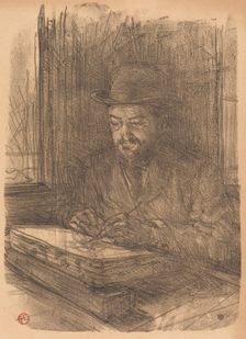 The Fine Printmaker Adolphe Albert (Le bon graveur - Adolphe Albert), 1898. Creator: Henri de Toulouse-Lautrec