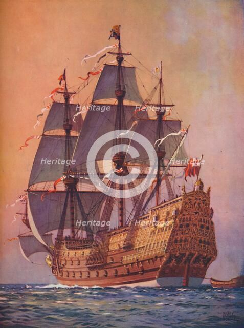 'The Finest Man-of-War of Her Time, the Sovereign of the Seas marked an important stage in the devel Artist: Unknown.
