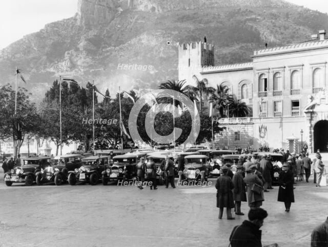 The Finish of the Monte Carlo Rally, 1929. Artist: Unknown