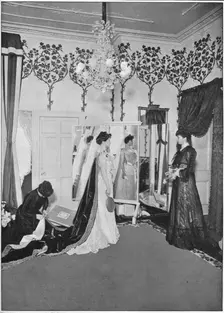 The finishing touches of a dressmaker, London, c1901 (1901)