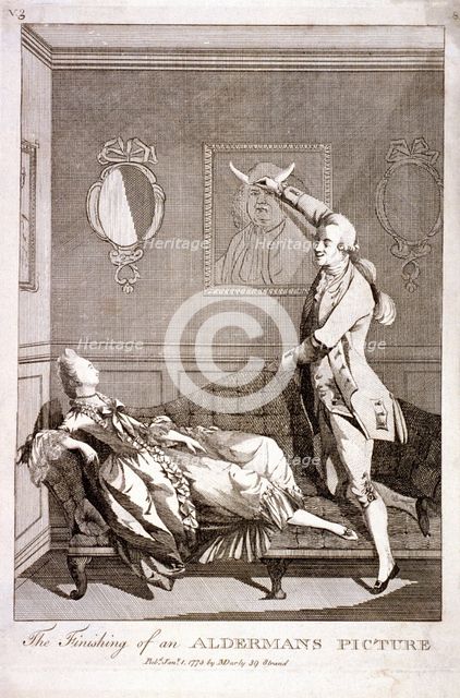 'The Finishing of an Alderman's Picture', 1773. Artist: Anon