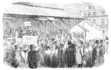 The Finsbury Election: the Hustings on Clerkenwell-Green: the Nominations, 1857. Creator: Unknown
