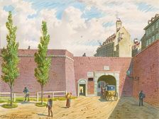 The Fischertor in Vienna, 1854. Creator: Franz Gerasch