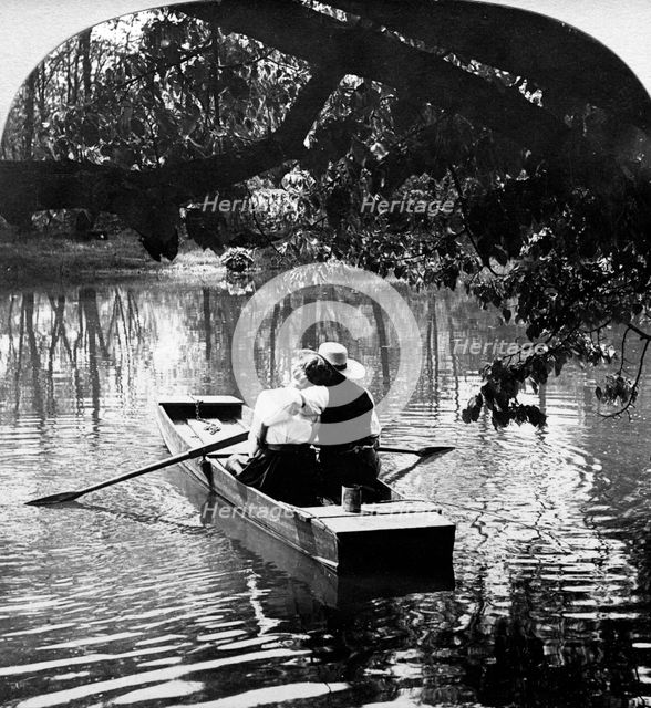 'The Fish Don't Bite Today'.Artist: Keystone View Company