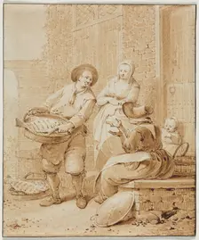 The Fish Monger, second half 18th century. Creator: Hendrik Meijer (Dutch, 1737-1793)