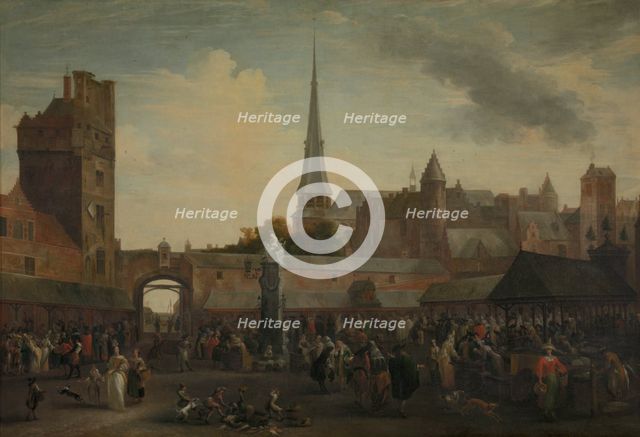 The Fish Market of Antwerp, 1695. Creator: Hendrick van Minderhout.