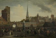 The Fish Market of Antwerp, 1695. Creator: Hendrick van Minderhout