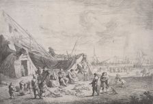 The fish-market on the shore at Scheveningen, 1673-1719. Creator: Peeter Bout