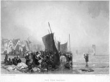 The Fish Market c1820s.Artist: Charles Lewis