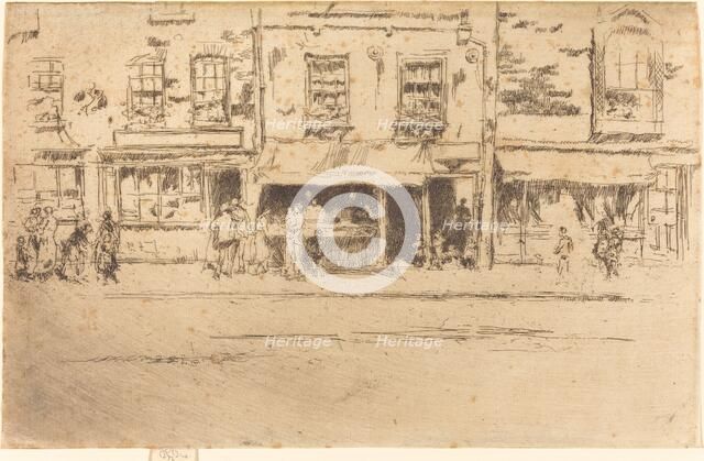 The Fish-Shop, Busy Chelsea, 1887. Creator: James Abbott McNeill Whistler.