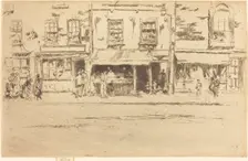 The Fish Shop, Busy Chelsea, 1887. Creator: James Abbott McNeill Whistler