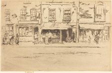 The Fish Shop, Busy Chelsea, 1887. Creator: James Abbott McNeill Whistler