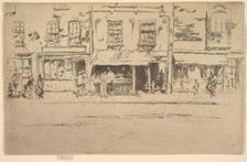 The Fish Shop, Busy Chelsea (Fish Shop, Chelsea), 1886-87. Creator: James Abbott McNeill Whistler
