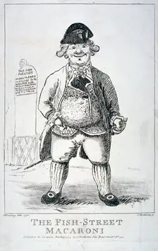 The Fish-Street macaroni 1772. Artist: James Bretherton