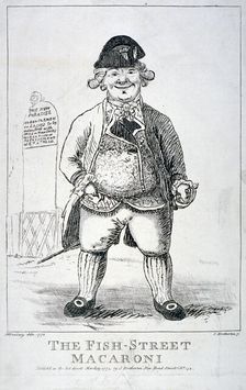The Fish-Street macaroni 1772. Artist: James Bretherton