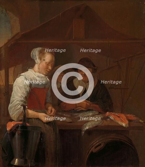 The fishwife, 1650-1670. Creator: Gerritsz Quiringh van Brekelenkam.