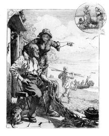 The Fisher Folk's Harvest. Mackerel in the Bay, Sketch in South Devon 1882