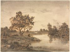 The Fisherman (Le Pêcheur), c. 1840-45. Creator: Théodore Rousseau (French, 1812-1867)