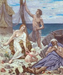 The Fisherman's Family, 1887. Creator: Pierre Puvis de Chavannes