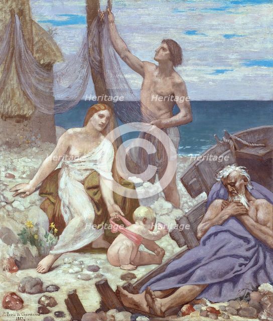 The Fisherman's Family, 1887. Creator: Pierre Puvis de Chavannes.