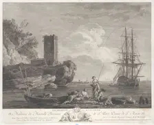 The Fishermen with their Lines, ca. 1770. Creator: Bertaud