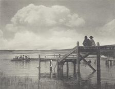 The fishermen's jetty, Rotorua. From the album: Camera Pictures of New Zealand, 1920s. Creator: Harry Moult