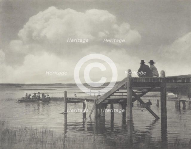 The fishermen's jetty, Rotorua. From the album: Camera Pictures of New Zealand, 1920s. Creator: Harry Moult.