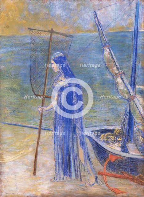 The Fisherwoman. Creator: Redon, Odilon (1840-1916).