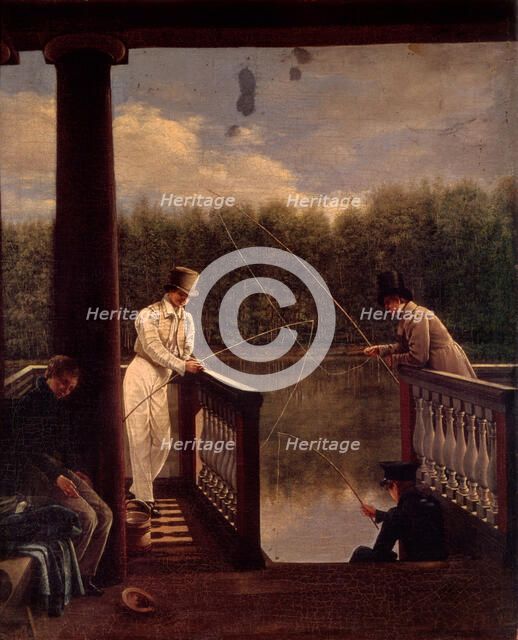 The Fishing, c. 1830. Artist: Avrorin, Vasily Mikhailovich (1805-1855)