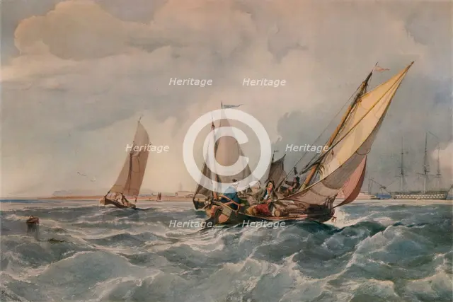 'The Fishing Smack', 1835. Artist: George Chambers.