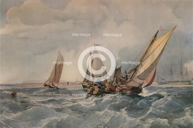 'The Fishing Smack', 1835. Artist: George Chambers.