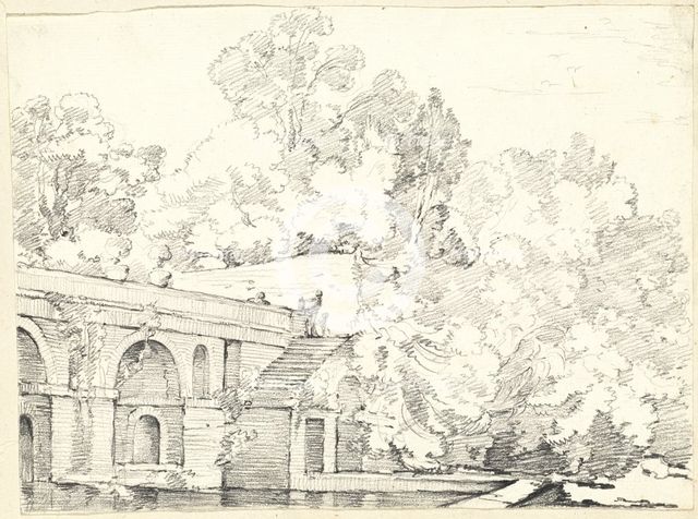 The Fishpond at Villa Madama, 1746/1749. Creator: Joseph-Marie Vien the Elder.